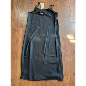 A New Day Black Women's Minimalist Chic 90s Tank Midi Dress XS New Quiet Luxury